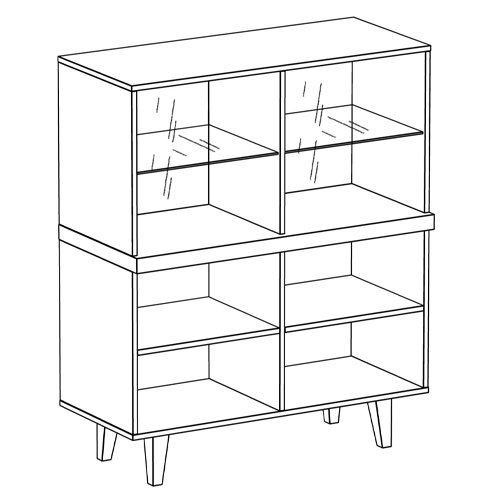 Буфет с зеркальными дверцами Arden Cabinet Буфет с зеркальными дверцами Arden Cabinet в Брянске