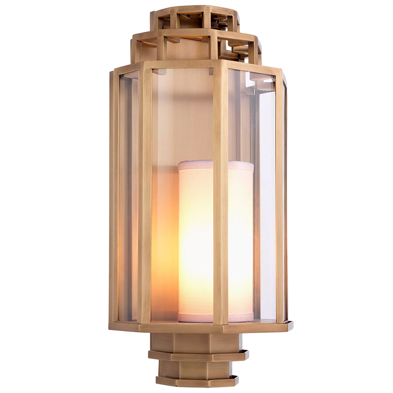 Бра Wall Lamp Monticello Brass Белый Латунь Прозрачное Стекло Бра Wall Lamp Monticello Brass Белый Латунь Прозрачное Стекло в Брянске | Loft Concept