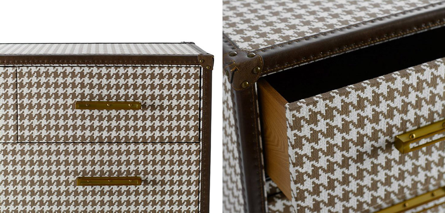 Комод с орнаментом "гусиная лапка" Pied de poule - фото №1