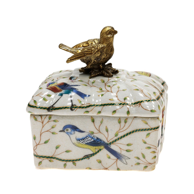 Шкатулка Bronze and Color Birds Box Square Мульти Бронза Шкатулка Bronze and Color Birds Box Square Мульти Бронза в Брянске | Loft Concept
