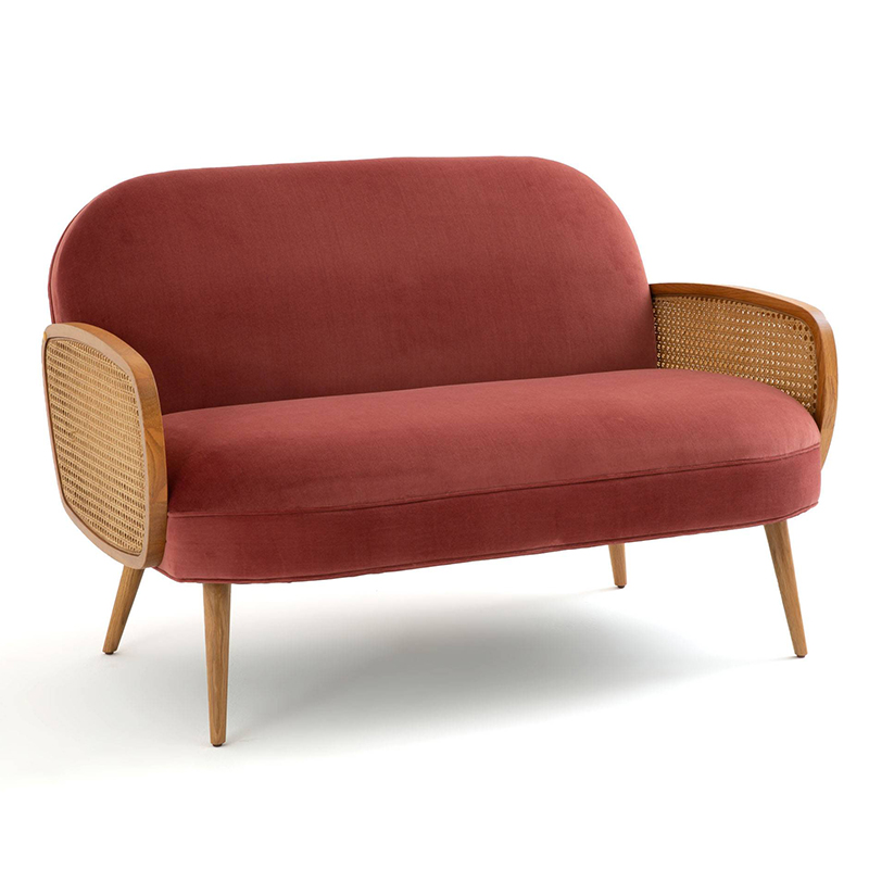 Диван Morten Wicker Crimson Sofa Малиновый Малиновый (Crimson) Диван Morten Wicker Crimson Sofa Малиновый Малиновый (Crimson) в Брянске | Loft Concept