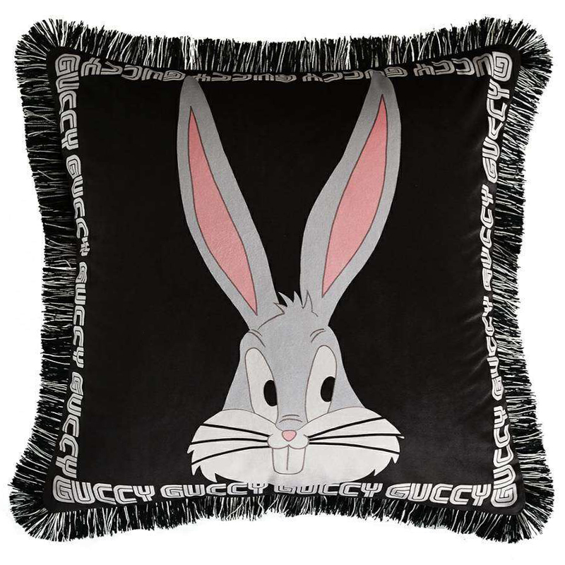 Декоративная подушка Cтиль Gucci Bugs Bunny Черный Серый Белый Декоративная подушка Cтиль Gucci Bugs Bunny Черный Серый Белый в Брянске | Loft Concept