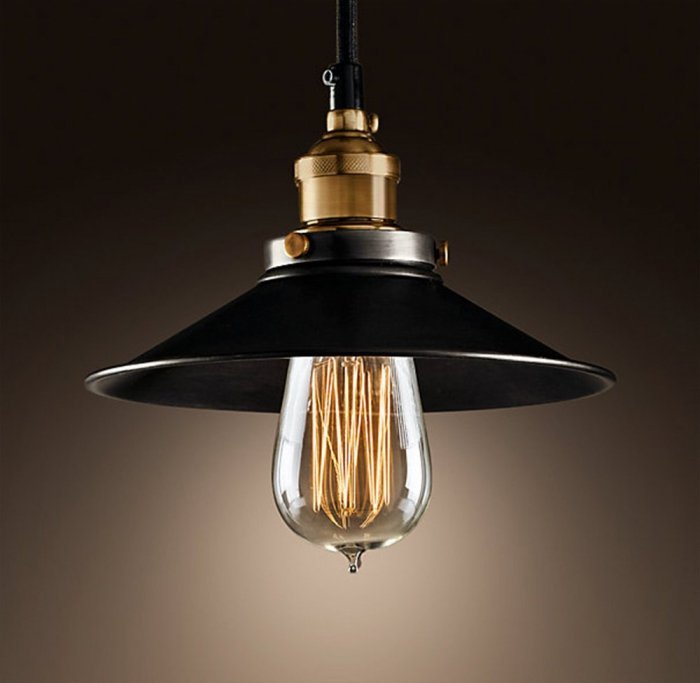 Подвесной светильник Loft Cone Pendant 22 Черный Подвесной светильник Loft Cone Pendant 22 Черный в Брянске | Loft Concept