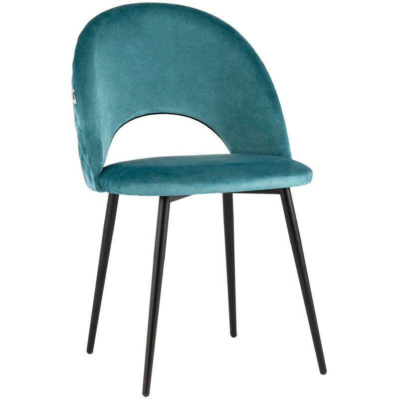 Стул CLIFF Chair Бирюзовый Велюр Бирюзовый Черный Стул CLIFF Chair Бирюзовый Велюр Бирюзовый Черный в Брянске | Loft Concept