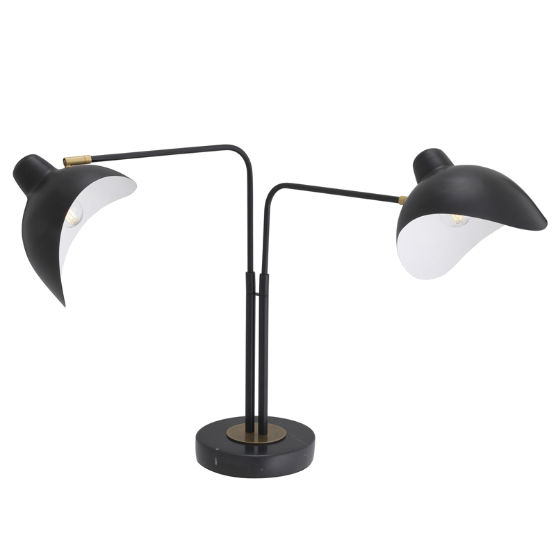 Настольная лампа Eichholtz Table Lamp Joshua Черный Черный Мрамор Nero Латунь Настольная лампа Eichholtz Table Lamp Joshua Черный Черный Мрамор Nero Латунь в Брянске | Loft Concept