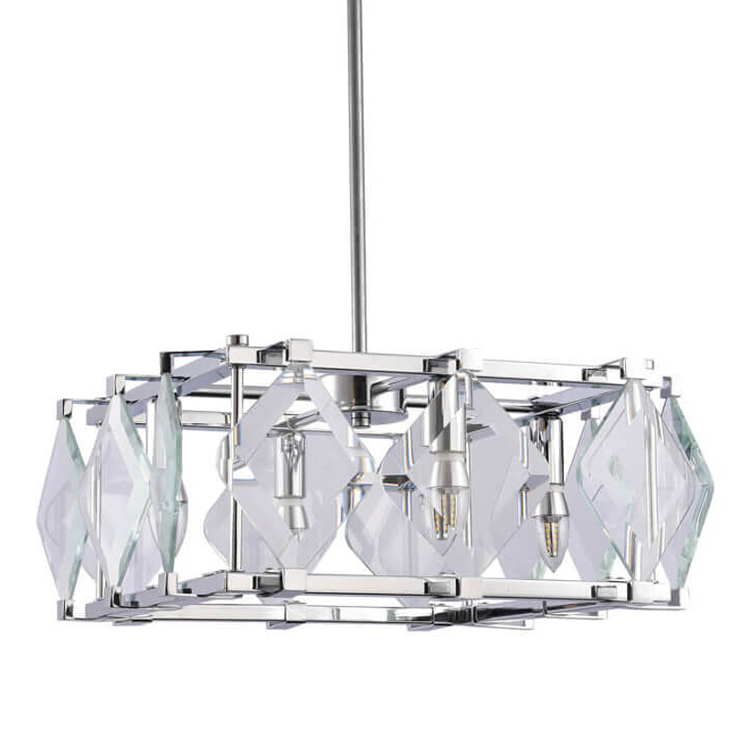 Люстра Glass Rhombus Lighting square Хром Люстра Glass Rhombus Lighting square Хром в Брянске | Loft Concept