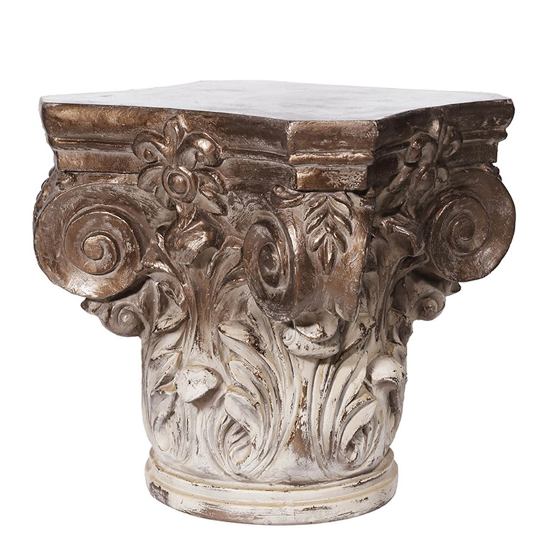 Стол Roman Column Белый Коричневый винтаж Стол Roman Column Белый Коричневый винтаж в Брянске | Loft Concept