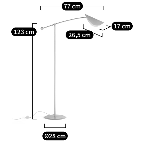 Торшер с поворотным плафоном Aracea Beige Floor Lamp Торшер с поворотным плафоном Aracea Beige Floor Lamp в Брянске