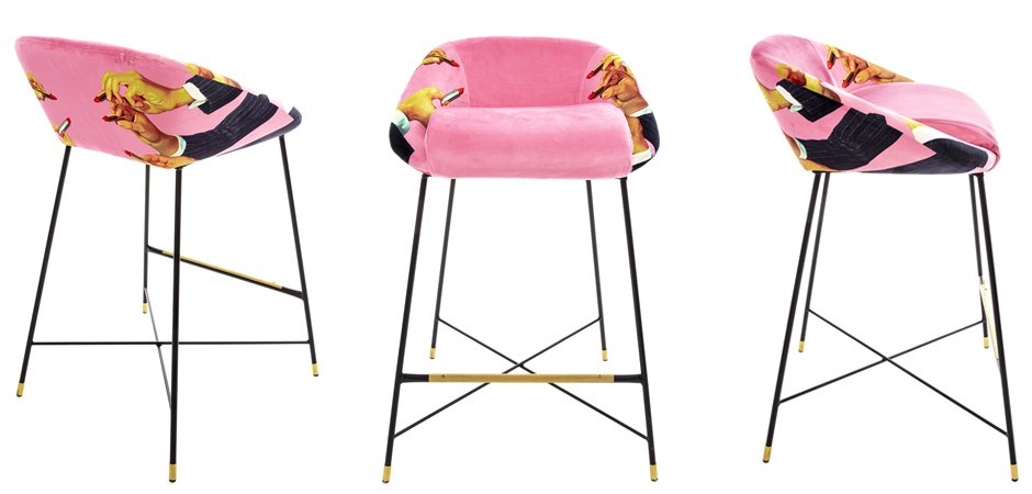 Барный стул Seletti High Stool Pink Lipsticks Барный стул Seletti High Stool Pink Lipsticks - Loft-Concept в Брянске