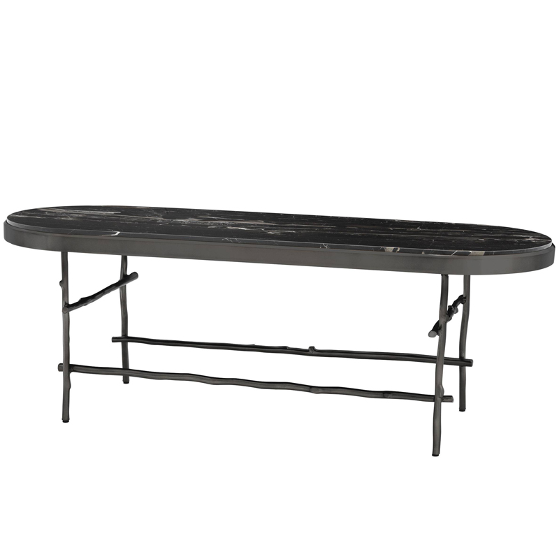 Кофейный стол Eichholtz Coffee Table Tomasso Черный Мрамор Nero Темная бронза Кофейный стол Eichholtz Coffee Table Tomasso Черный Мрамор Nero Темная бронза в Брянске | Loft Concept