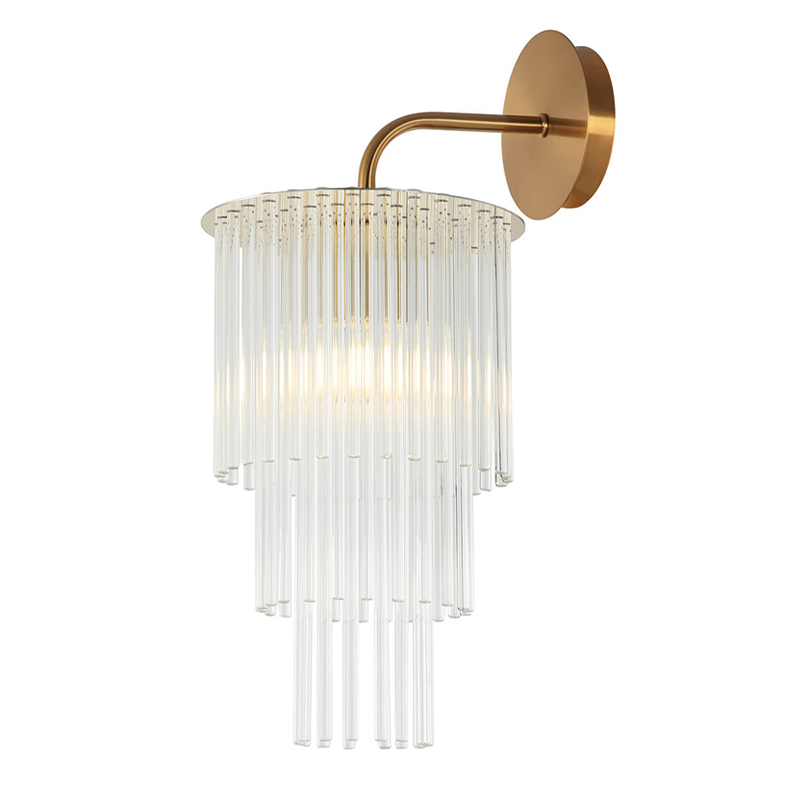 Бра Harrison Sconce gold Глянцевое золото Прозрачный Бра Harrison Sconce gold Глянцевое золото Прозрачный в Брянске | Loft Concept