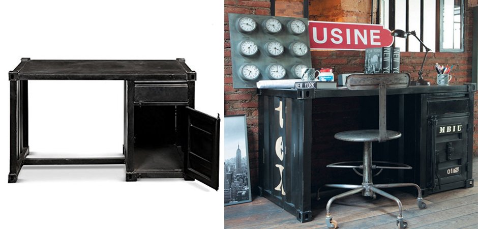 Письменный стол Metal Sea Container Desk Письменный стол Metal Sea Container Desk - Loft-Concept в Брянске