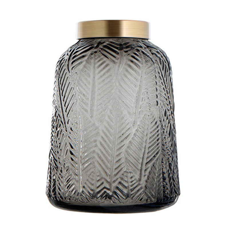 Ваза Grey Vase Golden Throat high Серый Глянцевое золото в Брянске | Loft Concept 