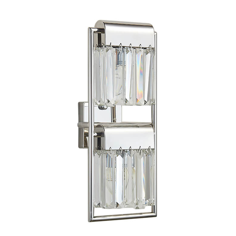 Бра Crystal Pendants chrome 2 Прозрачное Стекло Хром Бра Crystal Pendants chrome 2 Прозрачное Стекло Хром в Брянске | Loft Concept