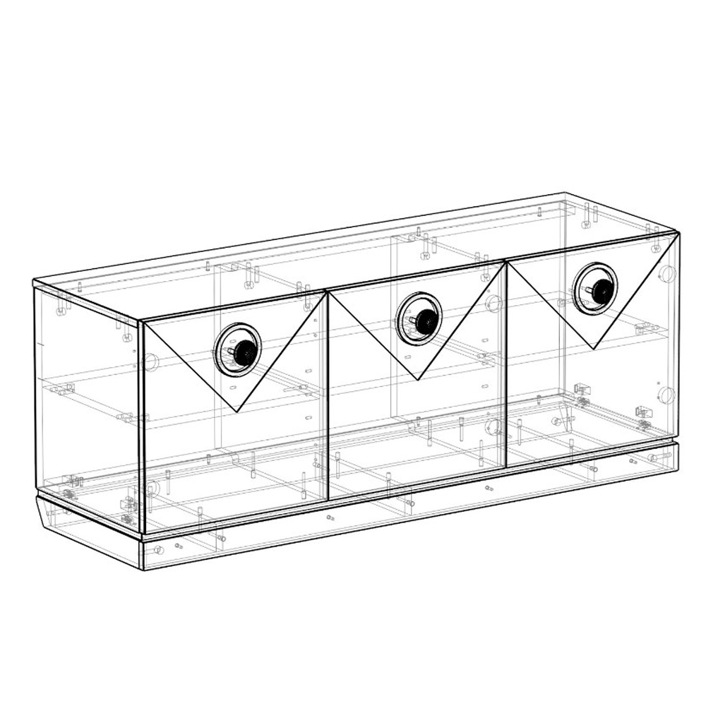 ТВ-тумба с 3-мя фактурными дверцами Satin Furniture ТВ-тумба с 3-мя фактурными дверцами Satin Furniture в Брянске