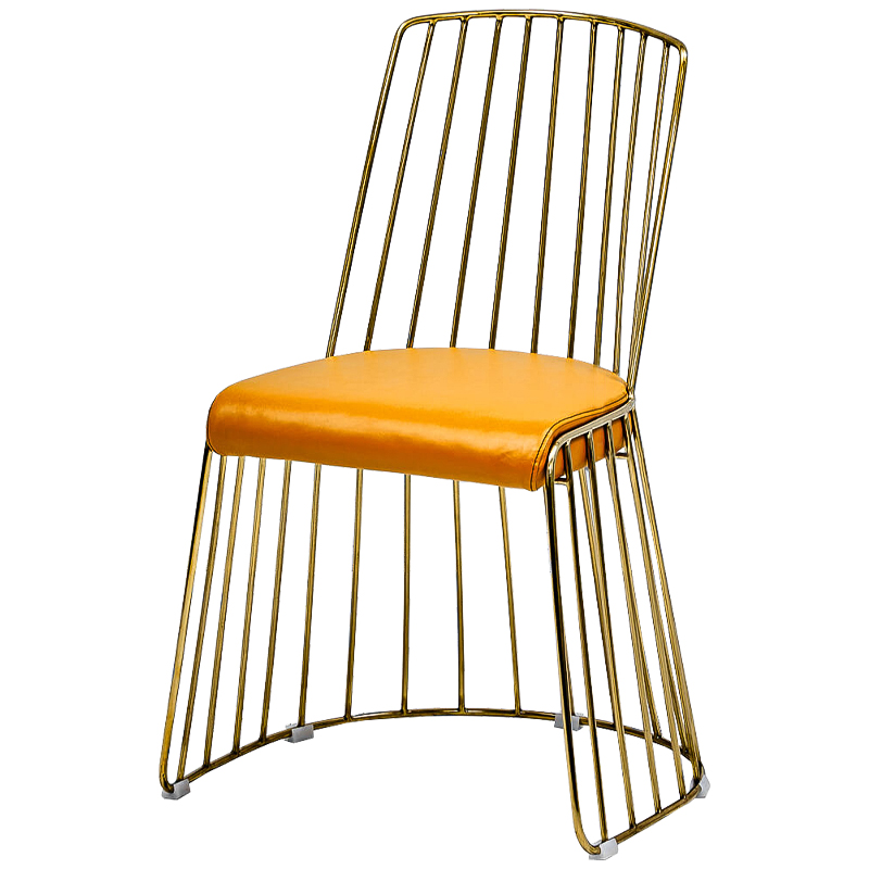 Стул Ava Stool Глянцевое золото Оранжевый в Брянске | Loft Concept 