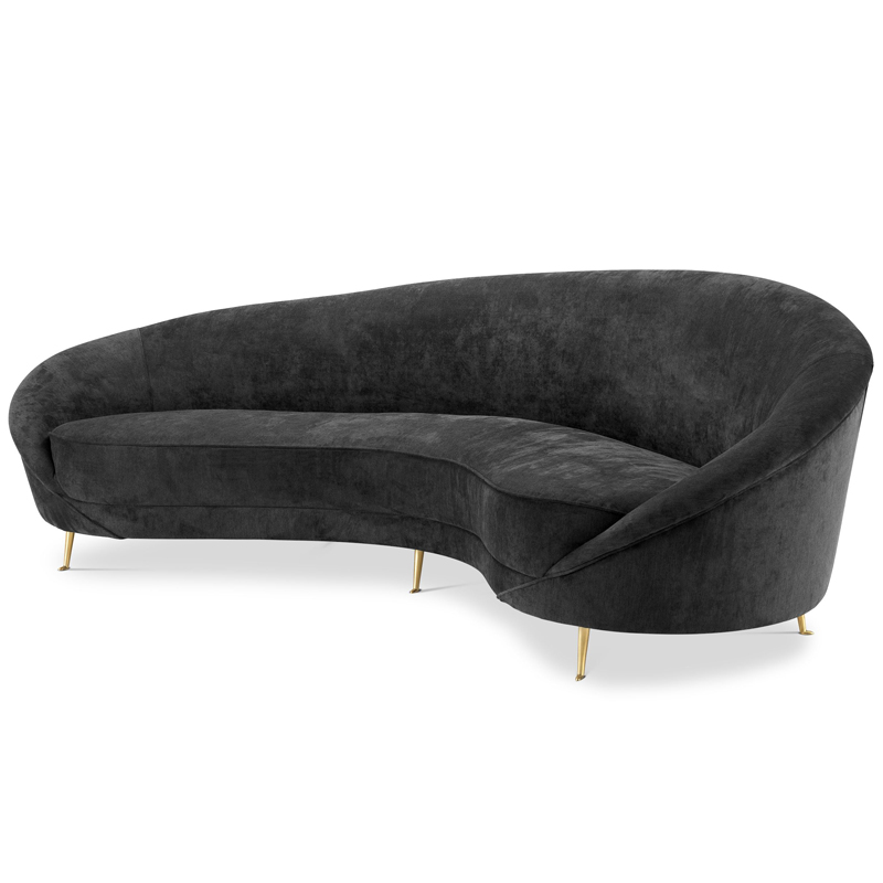 Диван Eichholtz Sofa Provocateur Black Черный Латунь Диван Eichholtz Sofa Provocateur Black Черный Латунь в Брянске | Loft Concept