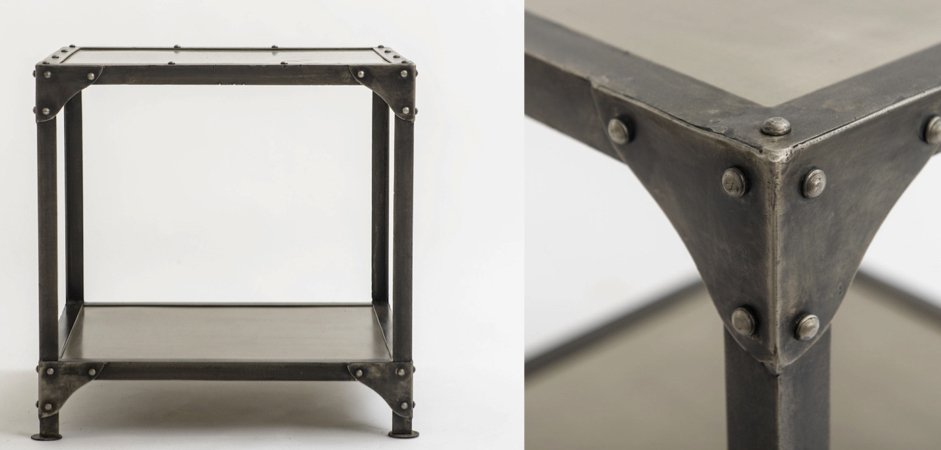 Кофейный стол Industrial Steampunk Nickel Side Table Кофейный стол Industrial Steampunk Nickel Side Table - Loft-Concept в Брянске