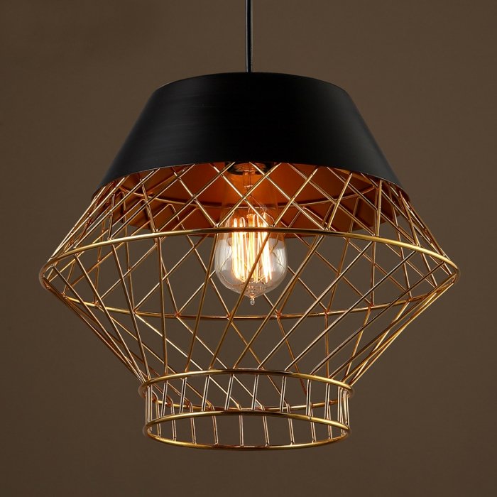 Подвесной светильник Golden Supro Cage Золотой Подвесной светильник Golden Supro Cage Золотой в Брянске | Loft Concept