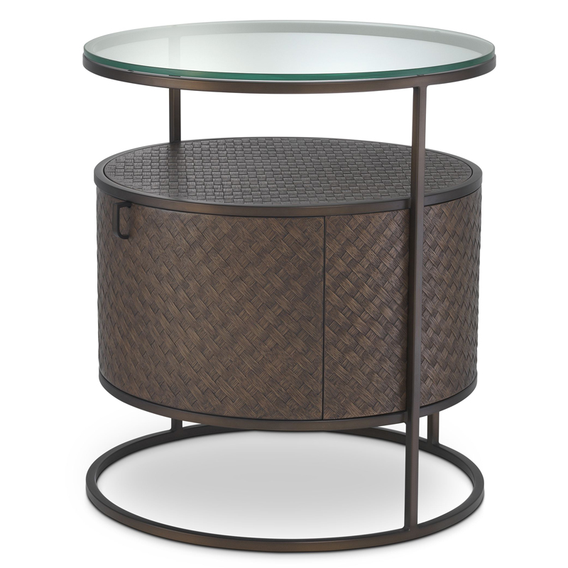Приставной стол Eichholtz Bedside Table Napa Valley Темная бронза Коричневый Прозрачный Приставной стол Eichholtz Bedside Table Napa Valley Темная бронза Коричневый Прозрачный в Брянске | Loft Concept