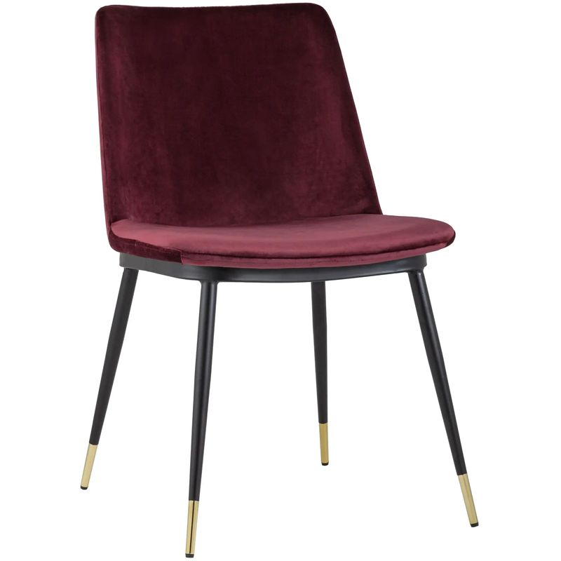 Стул Melissa Chair Вишневый Велюр Бургундский красный Черный Стул Melissa Chair Вишневый Велюр Бургундский красный Черный в Брянске | Loft Concept