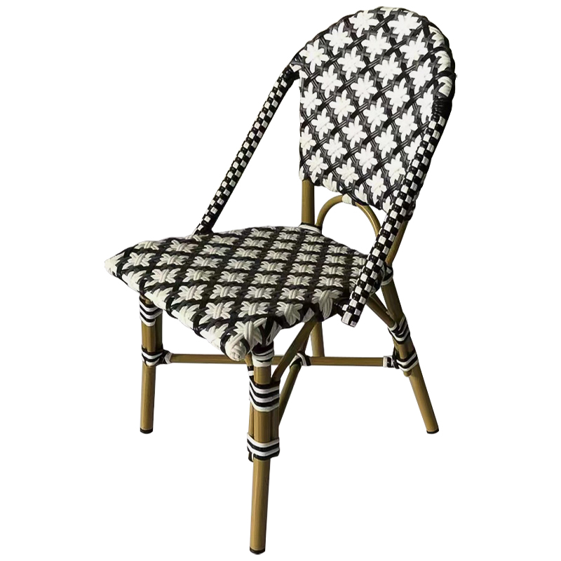Стул ротанг Wicker Mathis Rattan Chair Черно-белый Древесина в Брянске | Loft Concept 