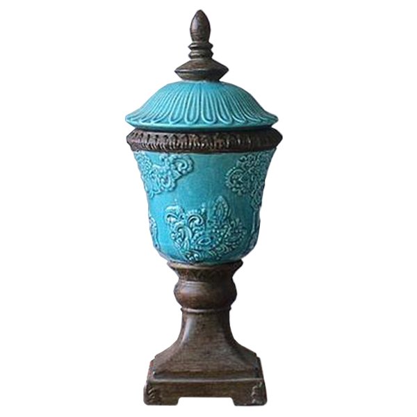 Кубок с крышкой керамика Turquoises Cup Бирюзовый Кубок с крышкой керамика Turquoises Cup Бирюзовый в Брянске | Loft Concept