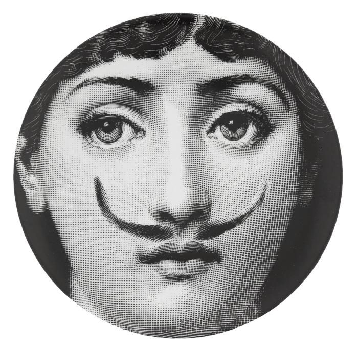 Декоративная тарелка Fornasetti 021 Черный Декоративная тарелка Fornasetti 021 Черный в Брянске | Loft Concept