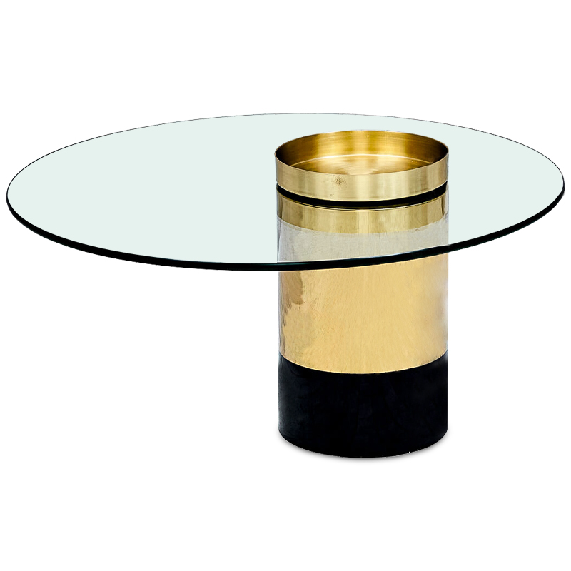Кофейный стол Desi Coffee Table Латунь Прозрачный Черный Кофейный стол Desi Coffee Table Латунь Прозрачный Черный в Брянске | Loft Concept