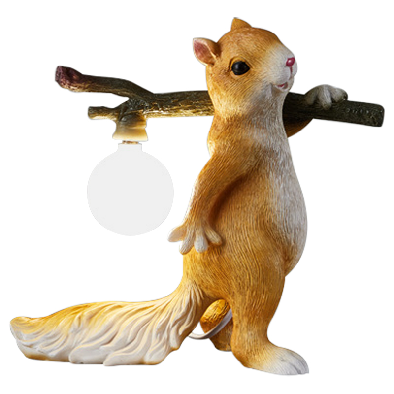 Настольная лампа для детской Белка с веткой Squirrel Table Lamp Коричневый Карамель Настольная лампа для детской Белка с веткой Squirrel Table Lamp Коричневый Карамель в Брянске | Loft Concept