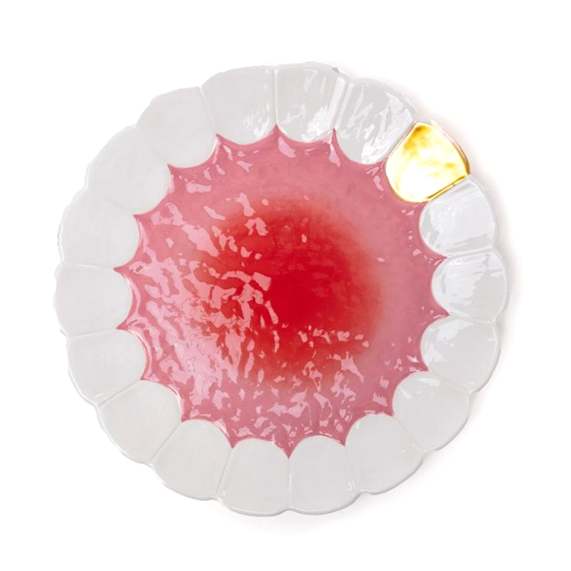 Блюдо Seletti Mouth Full Золотой Розовый Белый Блюдо Seletti Mouth Full Золотой Розовый Белый в Брянске | Loft Concept
