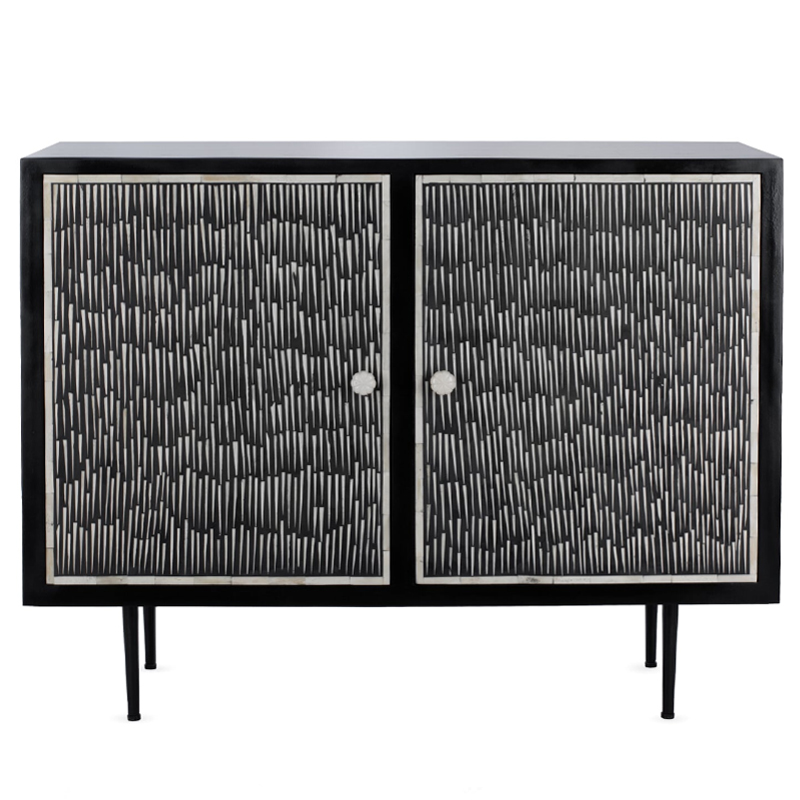 Буфет инкрустированный Inlaid Bone Black and white Белый Черный в Брянске | Loft Concept 