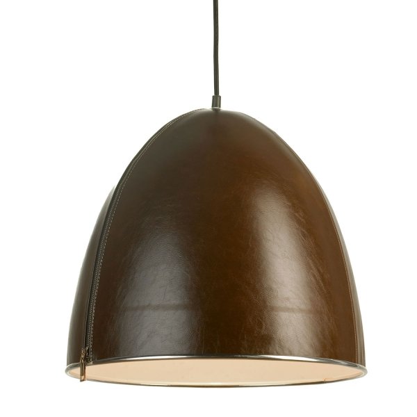 Подвесной светильник Leather Cone Brown Pendant Подвесной светильник Leather Cone Brown Pendant в Брянске | Loft Concept