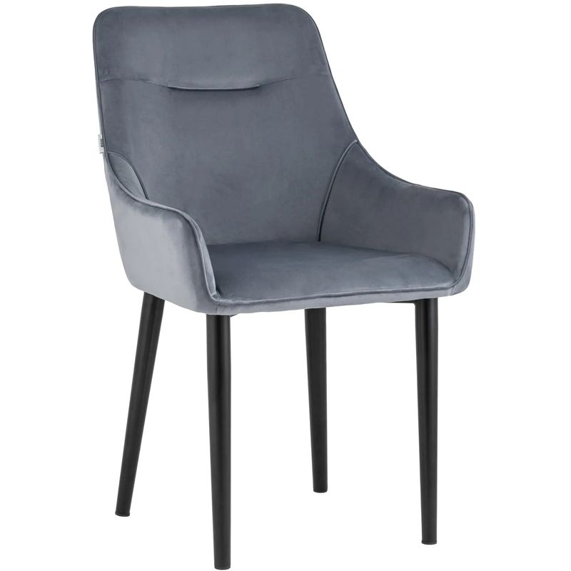 Стул Joan Chair Серый-Голубой Велюр Серо-голубой Черный Стул Joan Chair Серый-Голубой Велюр Серо-голубой Черный в Брянске | Loft Concept