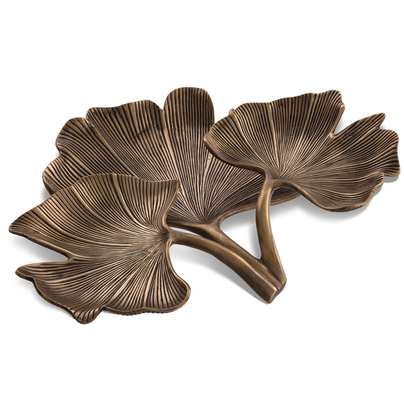 Поднос Eichholtz Tray Ginkgo Винтажная латунь Поднос Eichholtz Tray Ginkgo Винтажная латунь в Брянске | Loft Concept