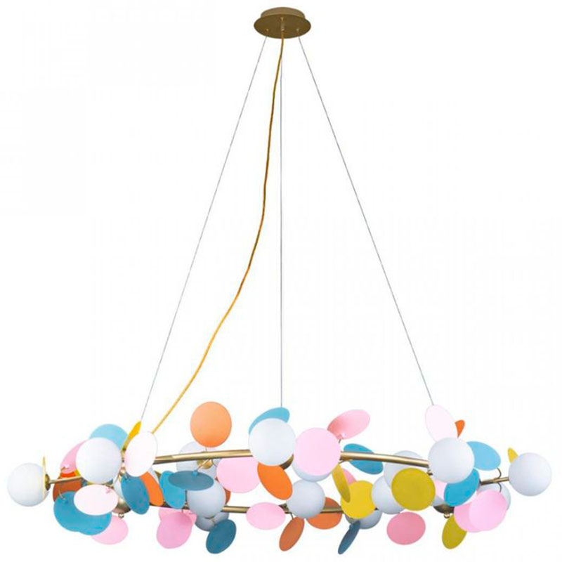 Люстра MATISSE Chandelier circle multicolor диаметр 130 Мульти Золотой Люстра MATISSE Chandelier circle multicolor диаметр 130 Мульти Золотой в Брянске | Loft Concept