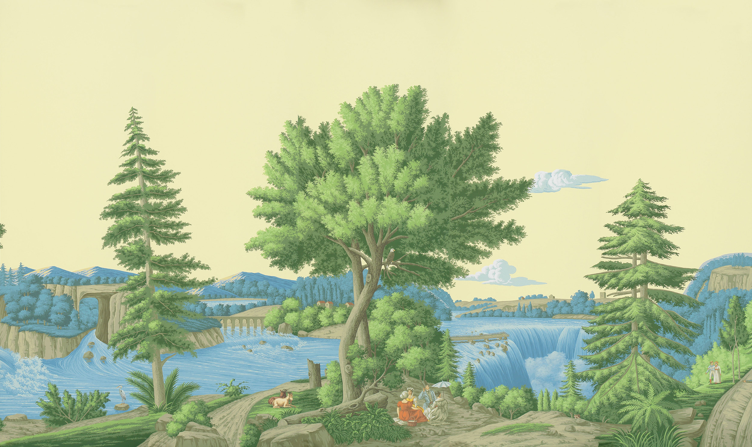 Обои ручная роспись North American River Views Dufour on scenic paper Обои ручная роспись North American River Views Dufour on scenic paper - постер Loft-Concept в Брянске
