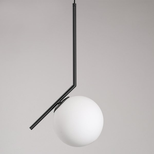 Светильник Flos IC Lighting Black Pendant Lamp Черный Белый в Брянске | Loft Concept 