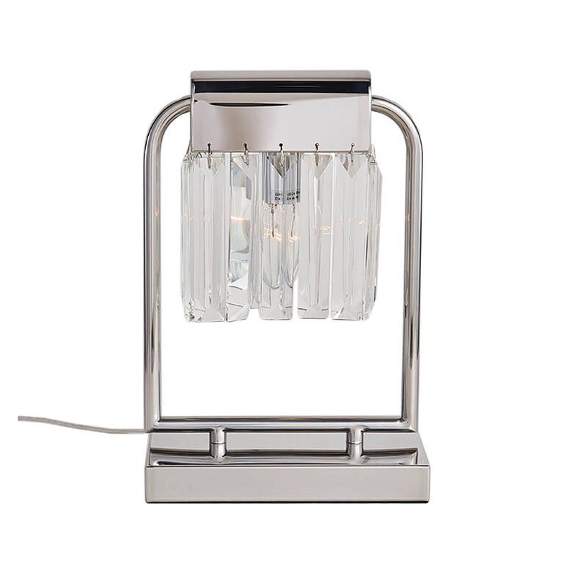 Настольная лампа Crystal Pendants chrome Прозрачное Стекло Хром Настольная лампа Crystal Pendants chrome Прозрачное Стекло Хром в Брянске | Loft Concept