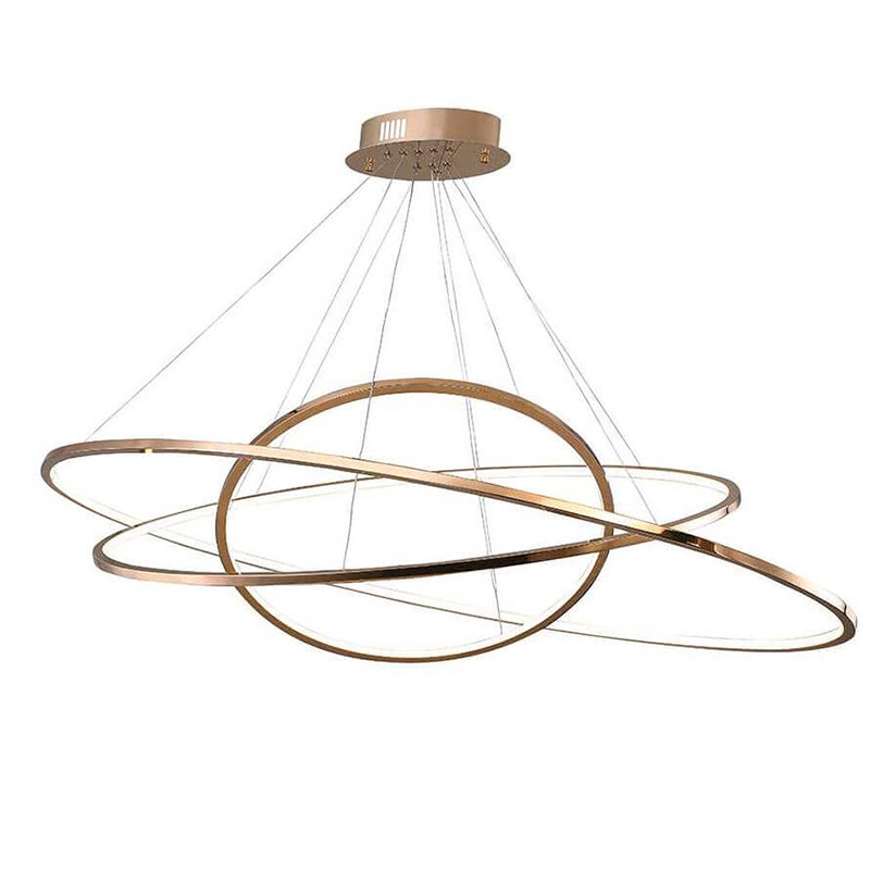 Люстра Plexus Ring Horizontal Trio Gold Золотой Розовое золото Люстра Plexus Ring Horizontal Trio Gold Золотой Розовое золото в Брянске | Loft Concept