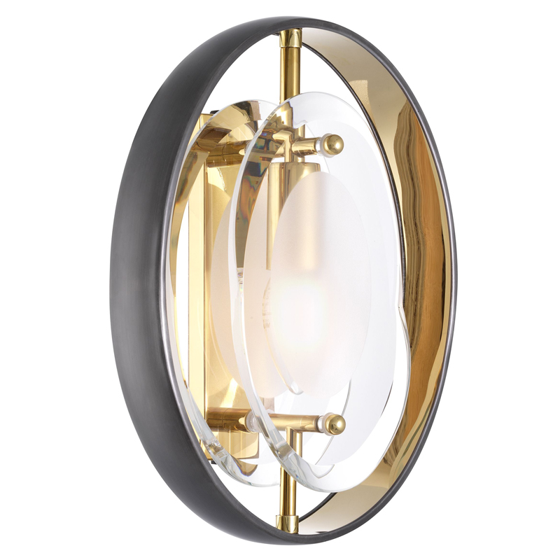 Бра Eichholtz Wall Lamp Vincente Глянцевое золото Прозрачный Черный Бра Eichholtz Wall Lamp Vincente Глянцевое золото Прозрачный Черный в Брянске | Loft Concept