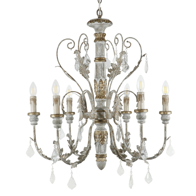 Люстра Narcisse Provence Chandelier Бронза Светло-серый Люстра Narcisse Provence Chandelier Бронза Светло-серый в Брянске | Loft Concept