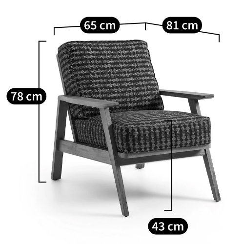 Кресло с каркасом из массива дуба Deniaud Oak Blue Print Armchair Кресло с каркасом из массива дуба Deniaud Oak Blue Print Armchair в Брянске