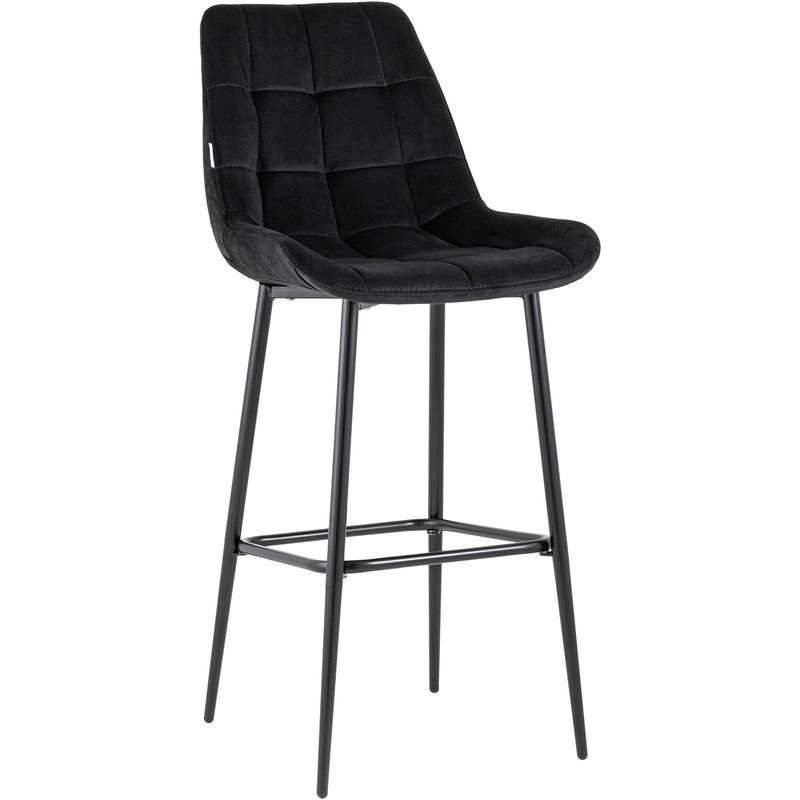 Стул Полубарный NANCY Chair посадка 75 см Черный Велюр Черный Стул Полубарный NANCY Chair посадка 75 см Черный Велюр Черный в Брянске | Loft Concept