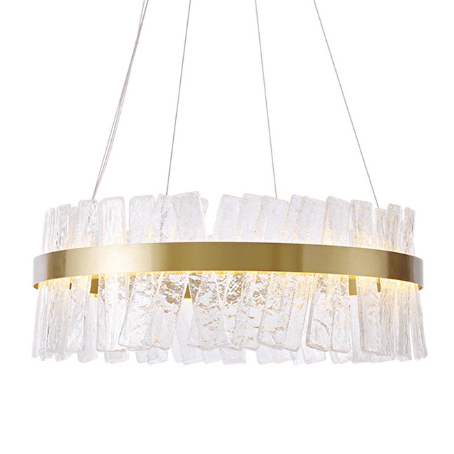 Люстра Ice Plates Chandelier Золотой Прозрачный Люстра Ice Plates Chandelier Золотой Прозрачный в Брянске | Loft Concept