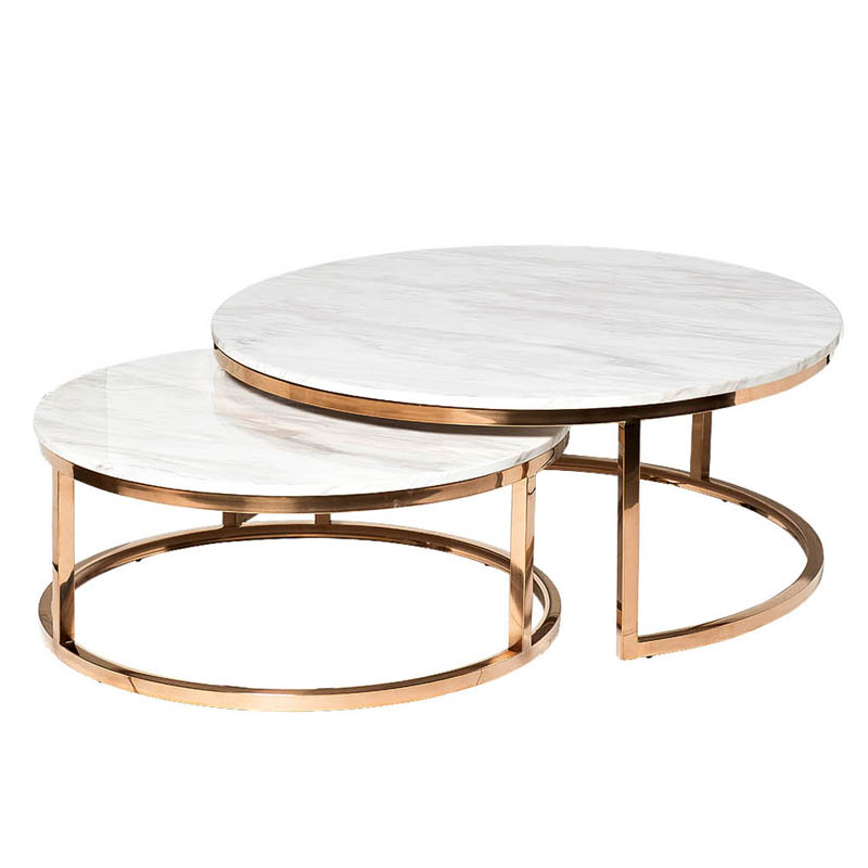 Комплект кофейных столов Hewdonald Coffee Table Глянцевое золото Комплект кофейных столов Hewdonald Coffee Table Глянцевое золото в Брянске | Loft Concept