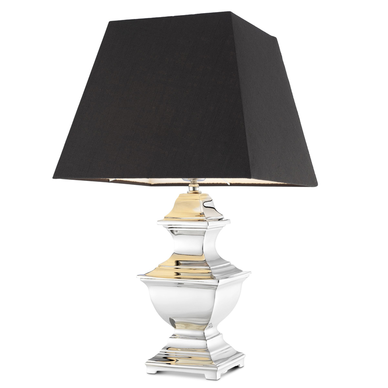 Настольная лампа Eichholtz Table Lamp Maryland Никель Черный Настольная лампа Eichholtz Table Lamp Maryland Никель Черный в Брянске | Loft Concept