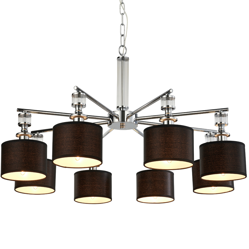 Люстра Isidora Chandelier Хром Серый Прозрачный Люстра Isidora Chandelier Хром Серый Прозрачный в Брянске | Loft Concept