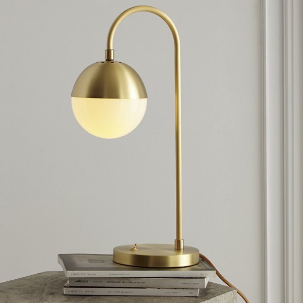 Настольная лампа Cedar Moss Table Lamp Латунь Белый Настольная лампа Cedar Moss Table Lamp Латунь Белый в Брянске | Loft Concept