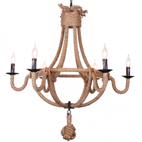 Люстра Loft Rope Chandelier Alegro 6 Черный Люстра Loft Rope Chandelier Alegro 6 Черный в Брянске | Loft Concept